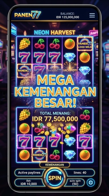 Cuplikan layar menu unduhan panen77 untuk perangkat Android